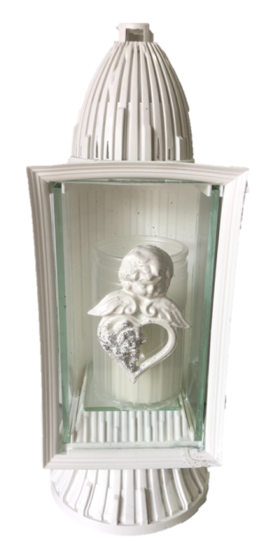 Candeeiro de Vidro Z  KAPL M ANJO BRANCO (8un.)